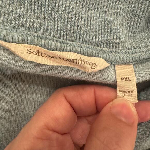 Soft Surroundings Adalyn Long Sleeve Quarter Zip Mock Neck Pullover Sweater XLP - Picture 6 of 7